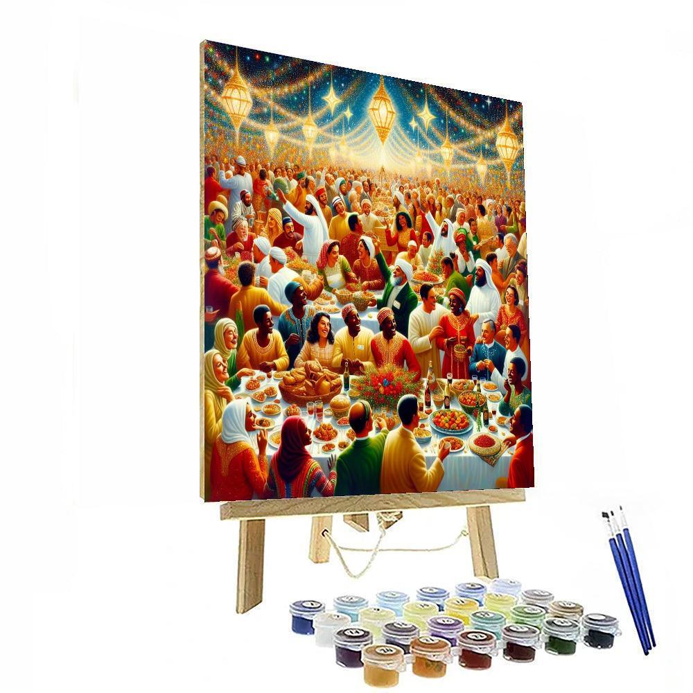 Festive Celebration Scene Paint By Color