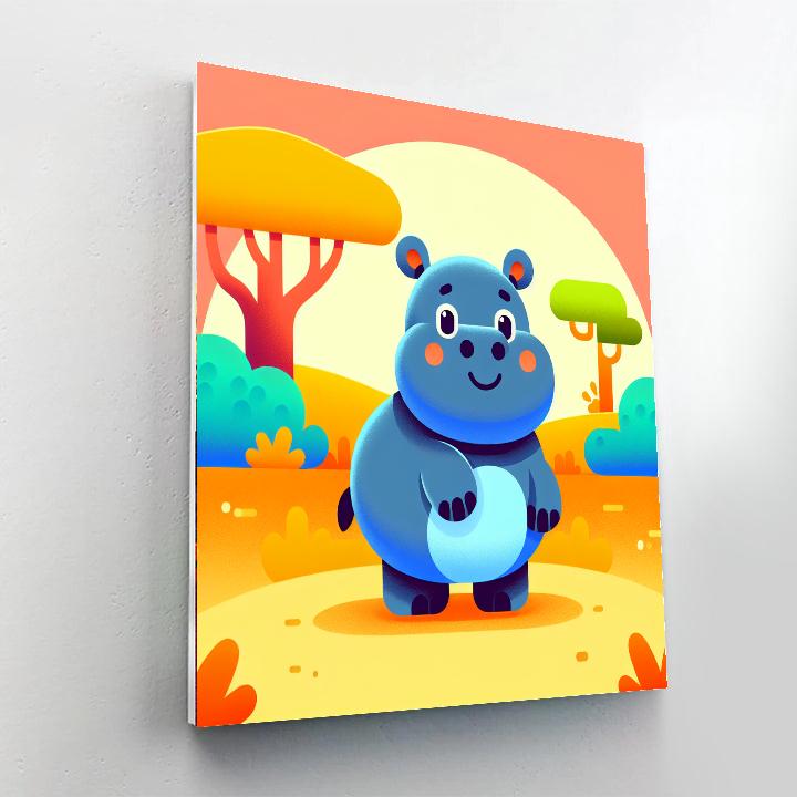 Happy Hippo Safari Paint By Number