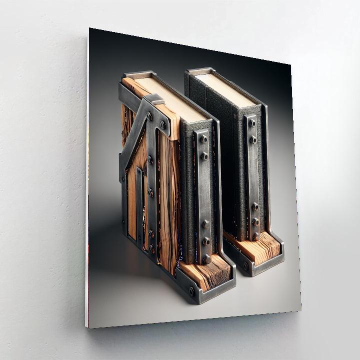 Industrial Chic Bookends Paint By Number