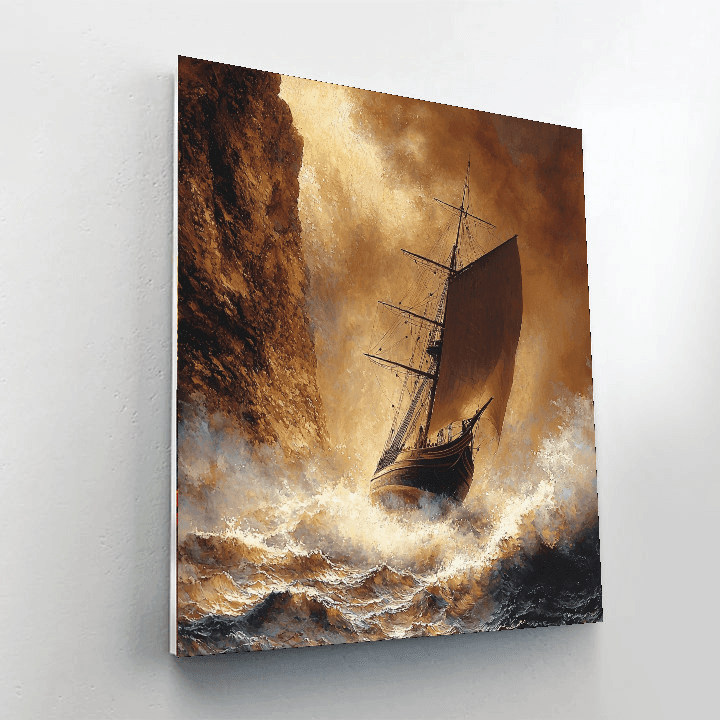 Caspar David Friedrich Inspired Historic Ship Sailing  Paint By Numbers Kits