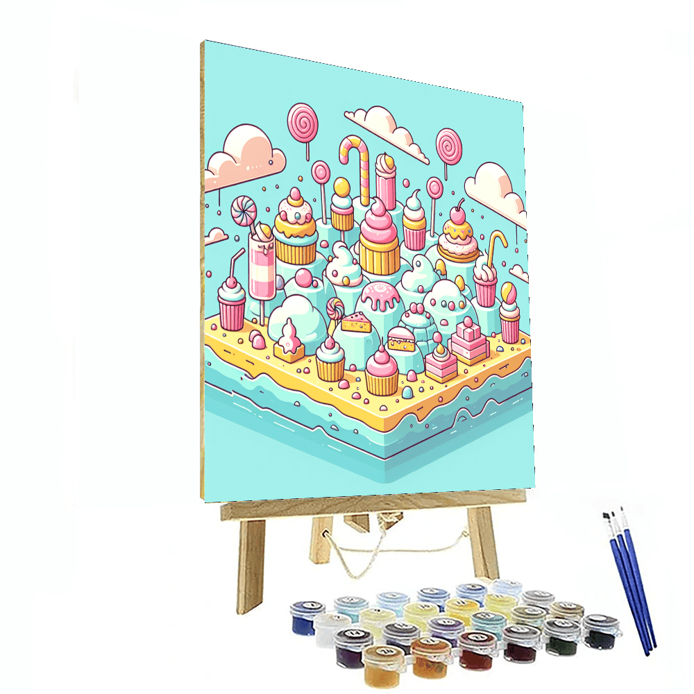 Dreamy Dessert Island Painting Number Kit