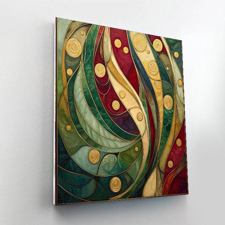 Gustav Klimt Inspired Golden Flow Of Nature  Paint By Numbers Art