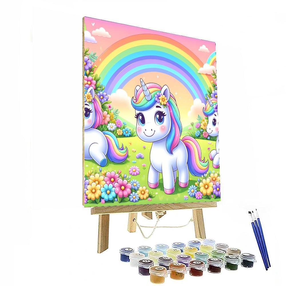 Dreamy Unicorn Pastures DIY Paint By Numbers
