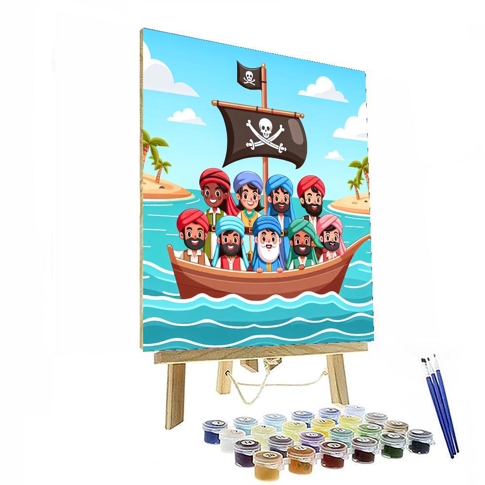 Pirates On The High Seas Painting By Numbers Kit