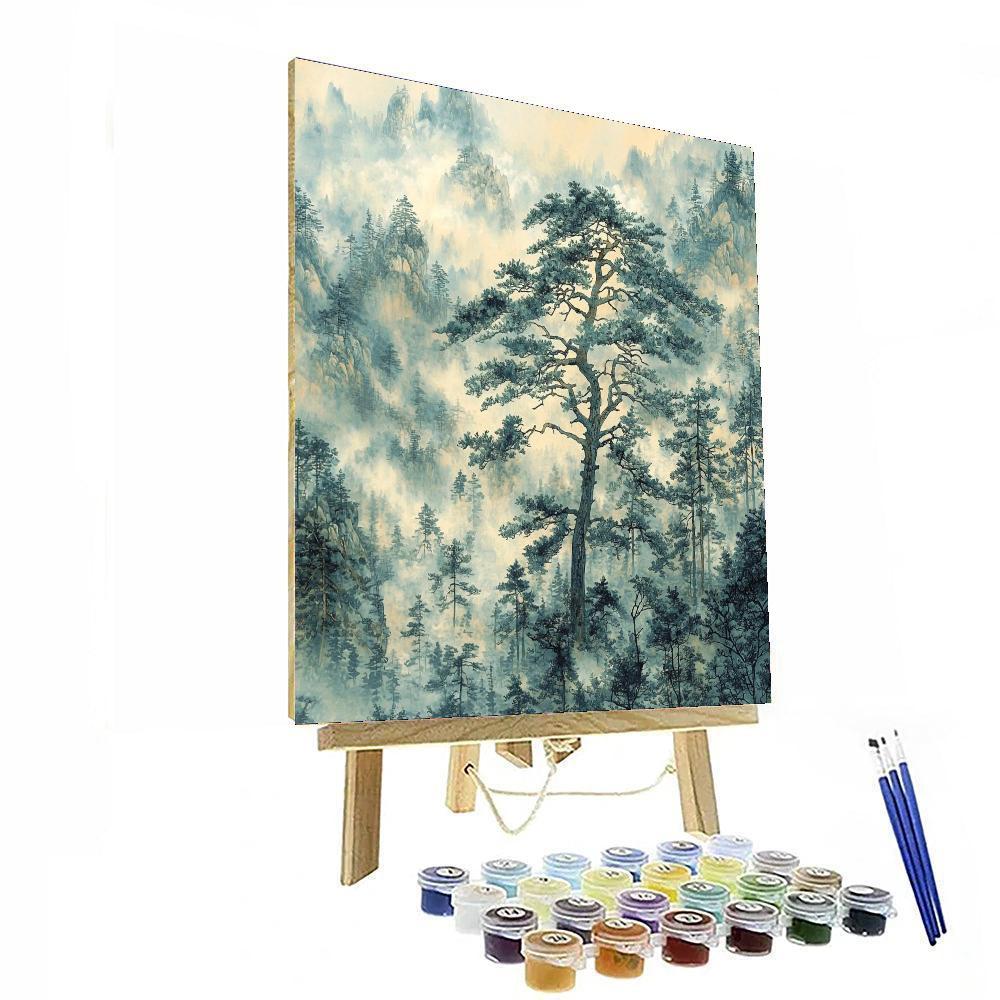 Zhao Mengfu Inspired Whispers Of The Ancient Forest  Paint By Number