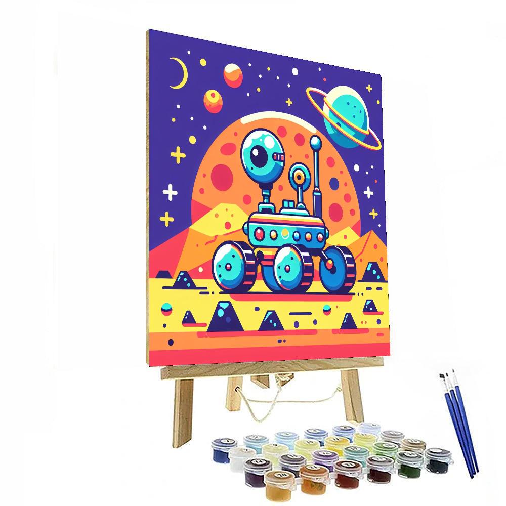 Space Rover Exploration Painting Number Kit