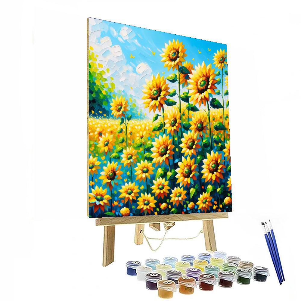 Dancing Sunflowers Paint By Color