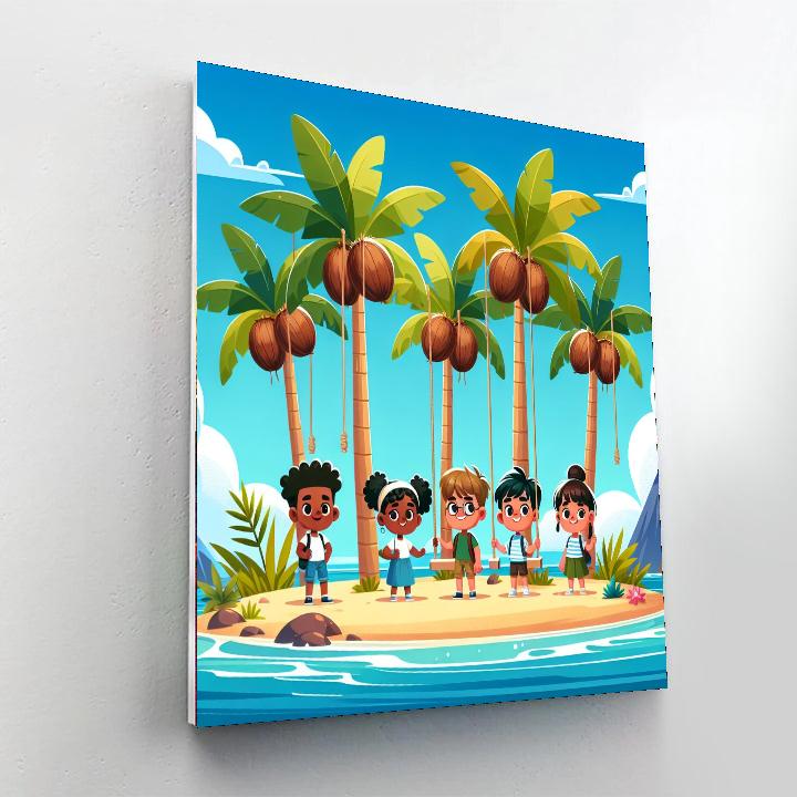 Tropical Paradise Island Numbered Painting Kits