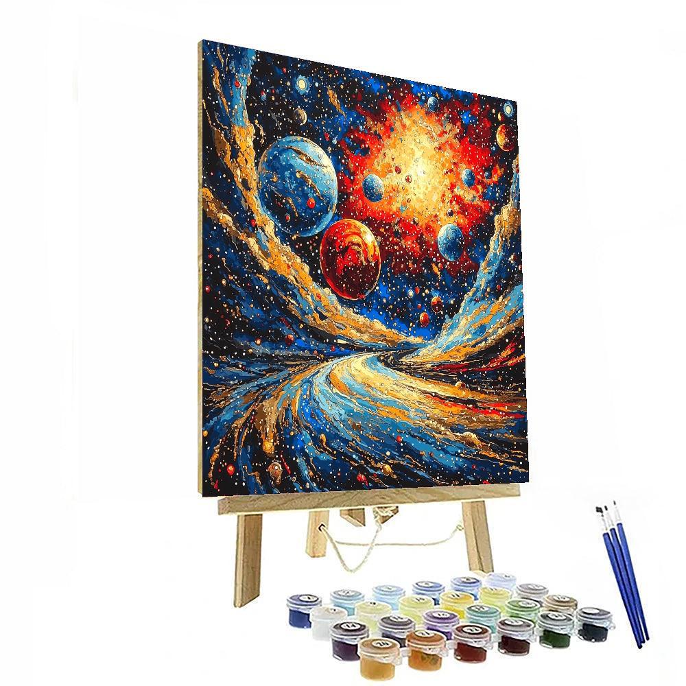 Salvador Dali Inspired Planetary Symphony  Paint By Numbers