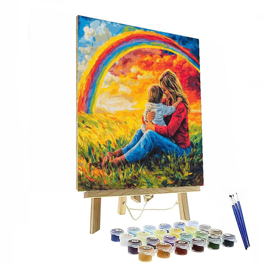 Hugs Under The Rainbow Number Painting