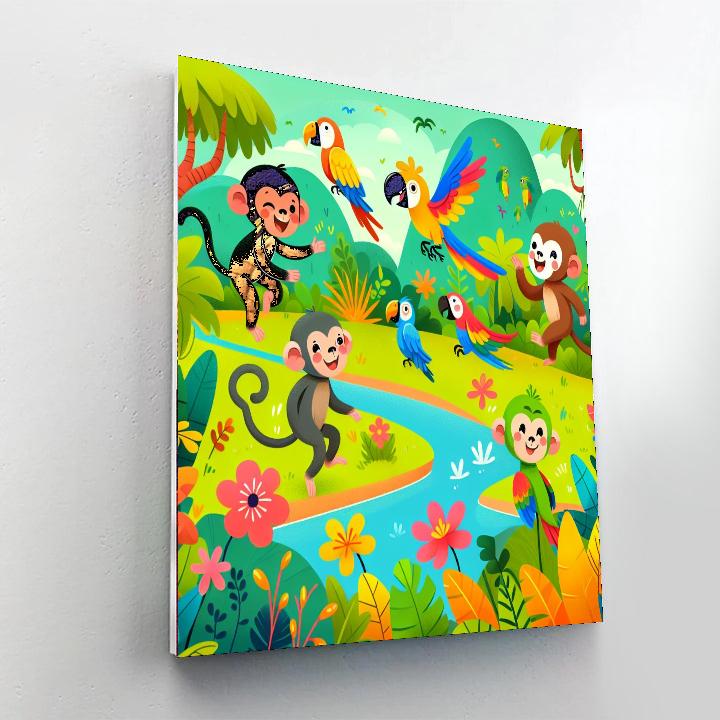 Lush Jungle Safari Painting By Numbers Kit