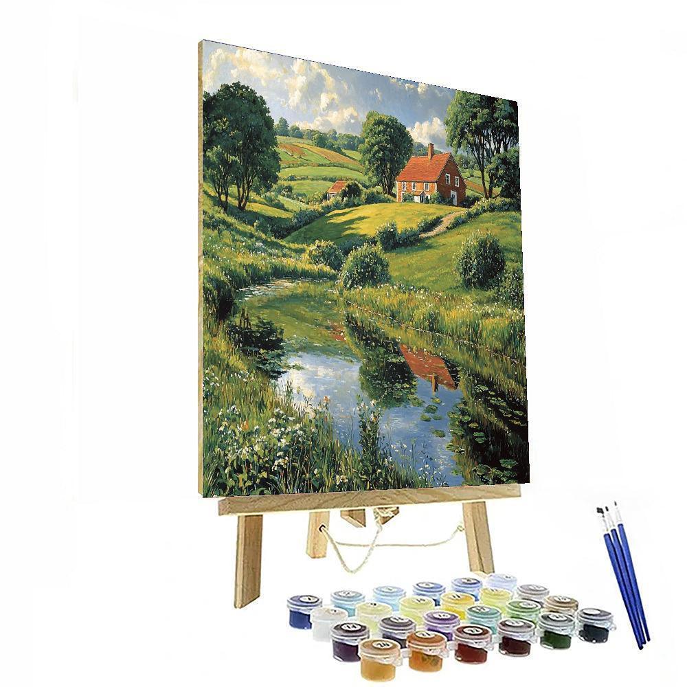 John Constable Inspired Rural Retreat  DIY Paint By Numbers