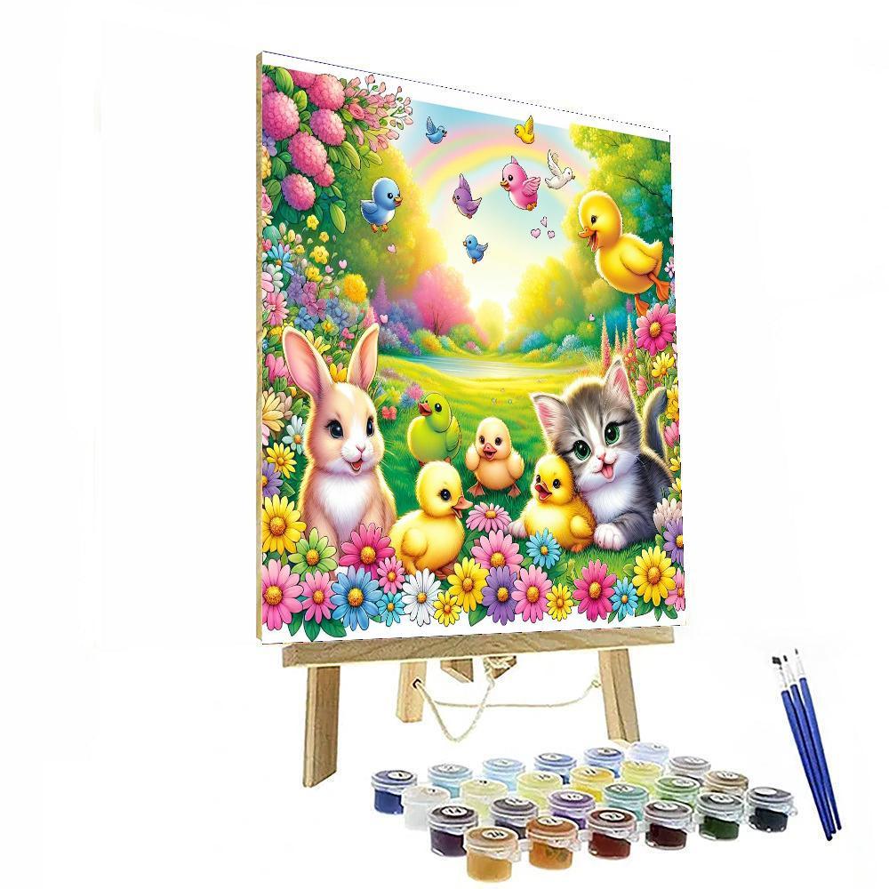 Adorable Baby Animal Parade Paint By Color