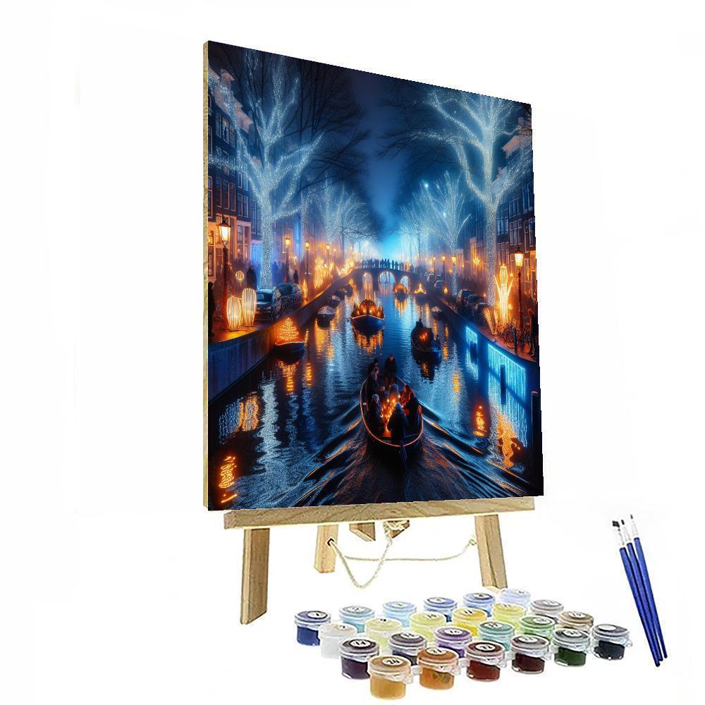 Amsterdam Light Festival - Amsterdam Painting By Numbers Kit
