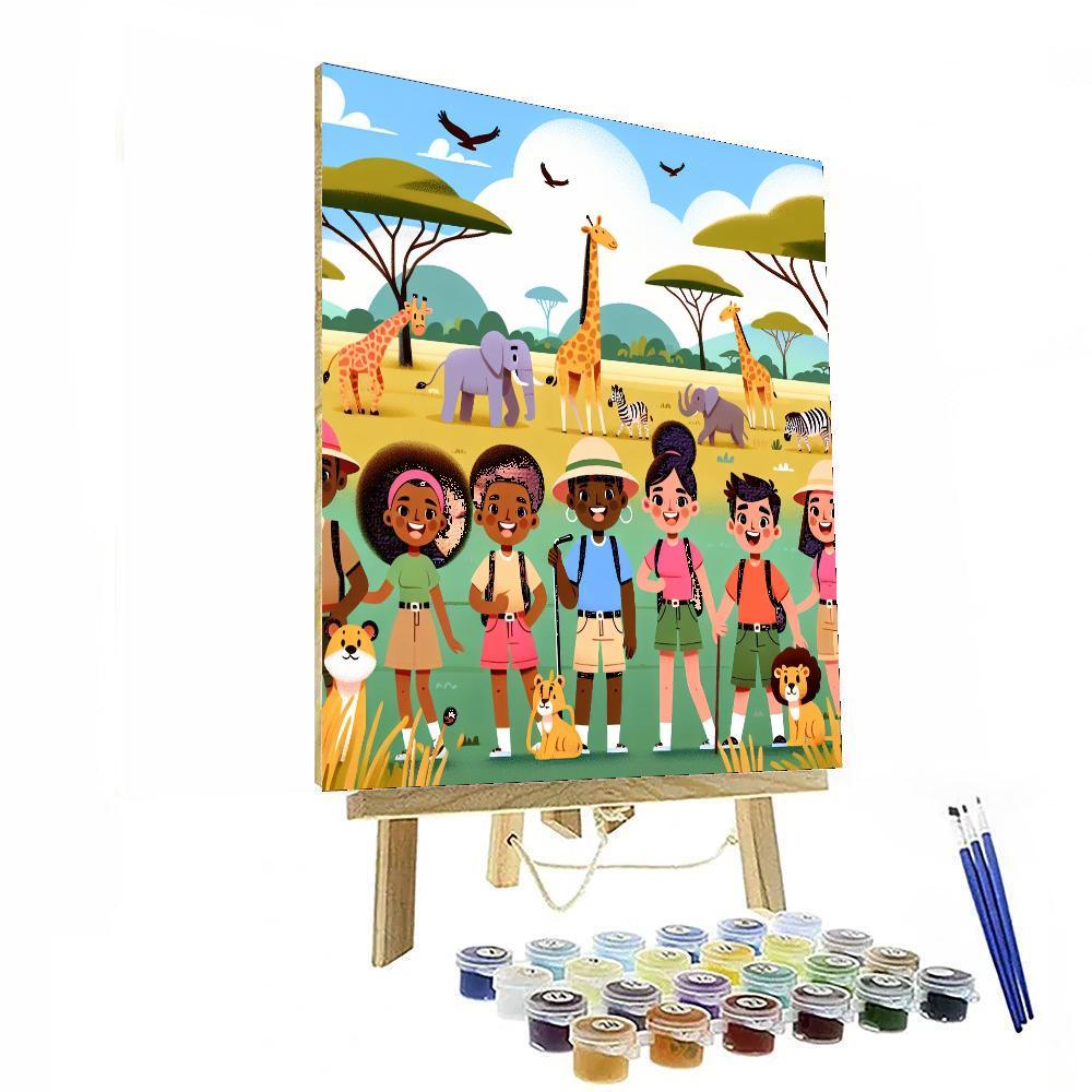 Safari Expedition Team Paint By Numbers Art