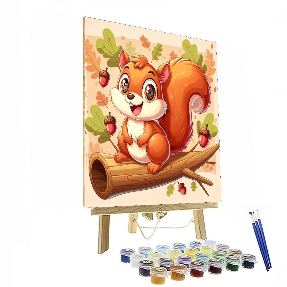 Adorable Squirrel Paint By Numbers Kits