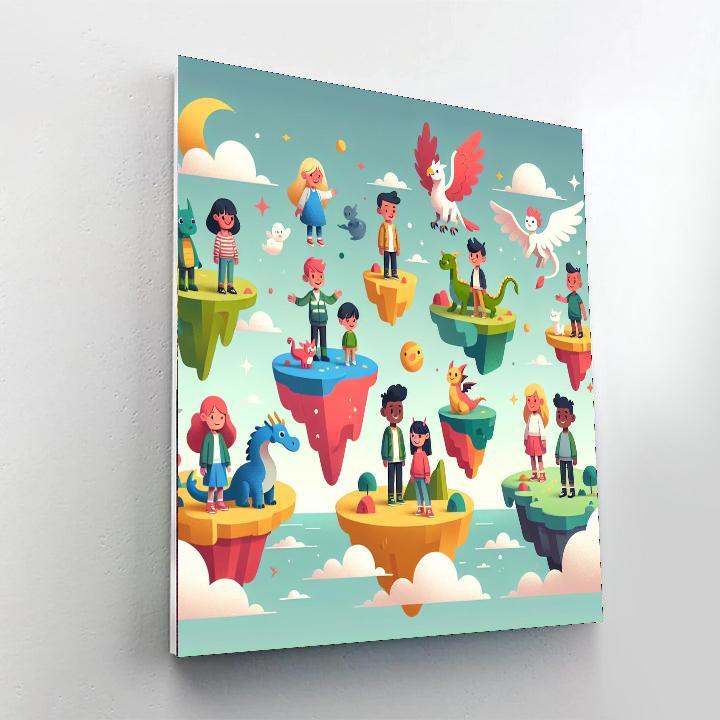 Sky Kingdom Adventure Paint By Color