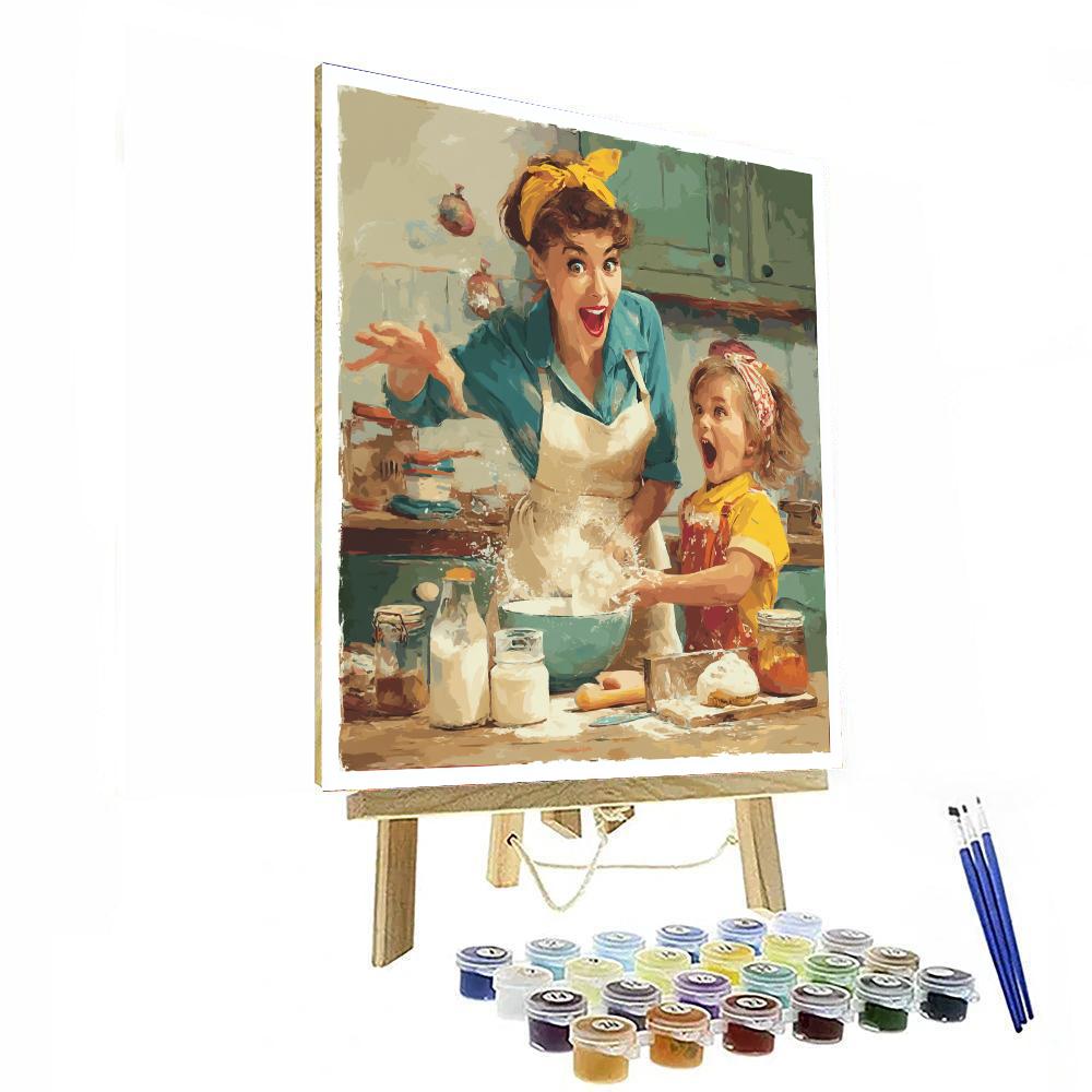 Baking Together With Mom Painting Number Kit