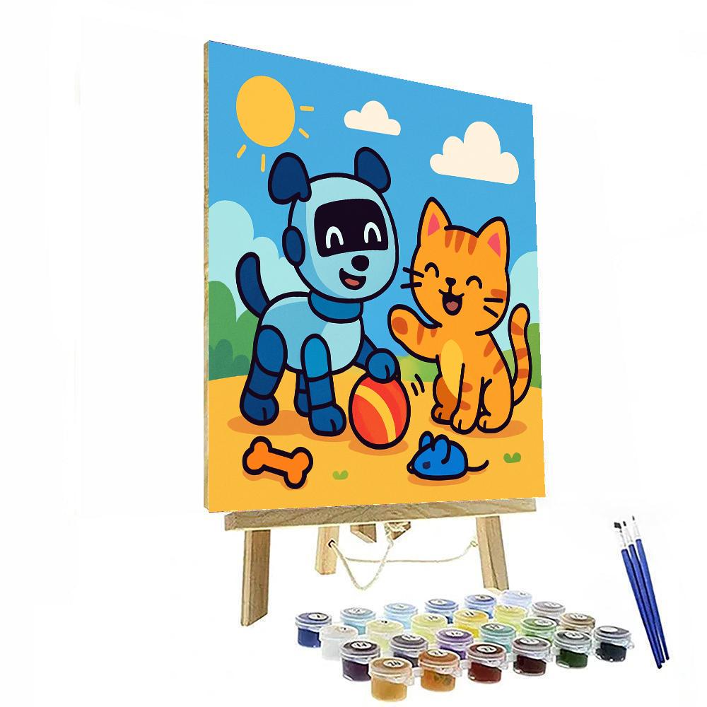 Happy Robot Pets Numbered Painting Kits
