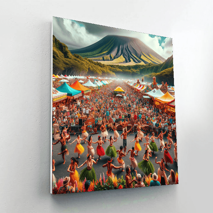 Pahoa Lava Festival - Hawaii, Usa Paint By Number