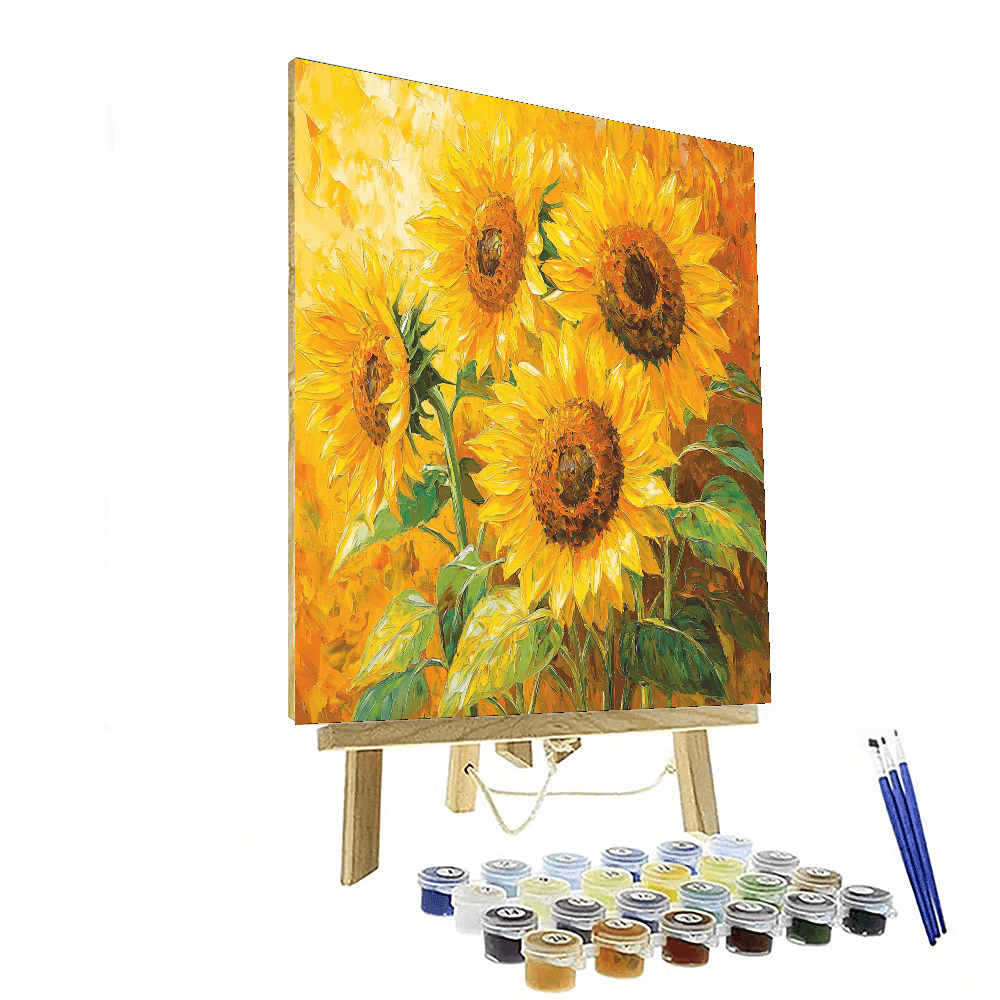 Vincent Van Gogh Inspired Joyful Sunflowers  Paint By Numbers Kits