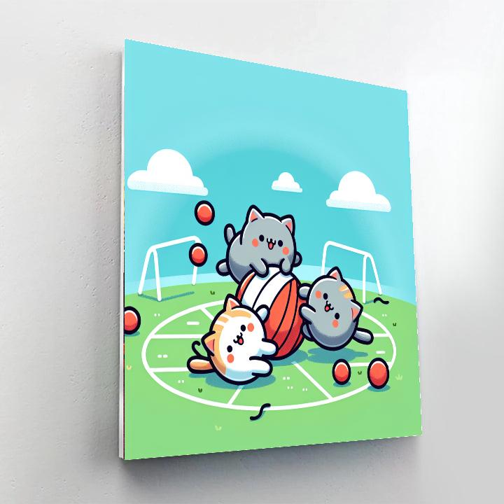 Playful Kitten Playground Painting By Numbers Kit