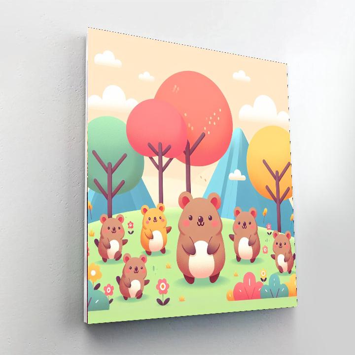 Quirky Quokka Gathering Painting Number Kit