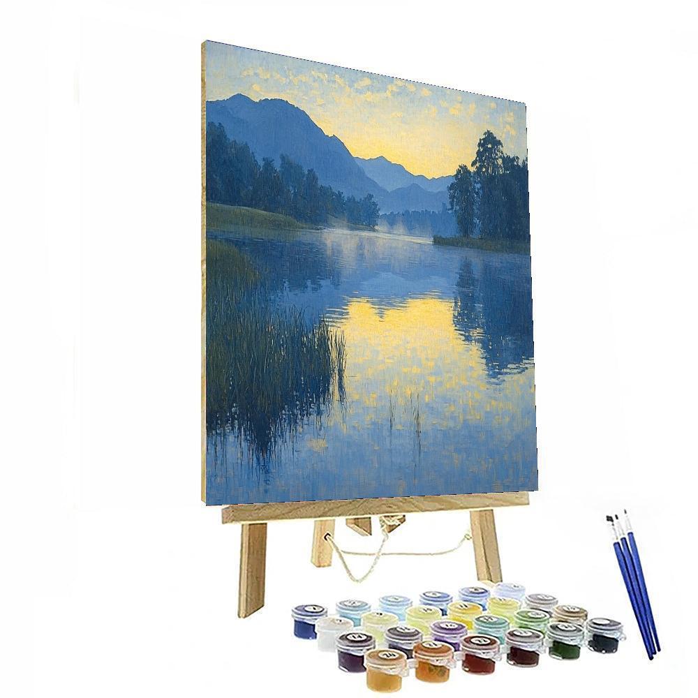 James McNeill Whistler Inspired Dawn Over Water  Number Painting