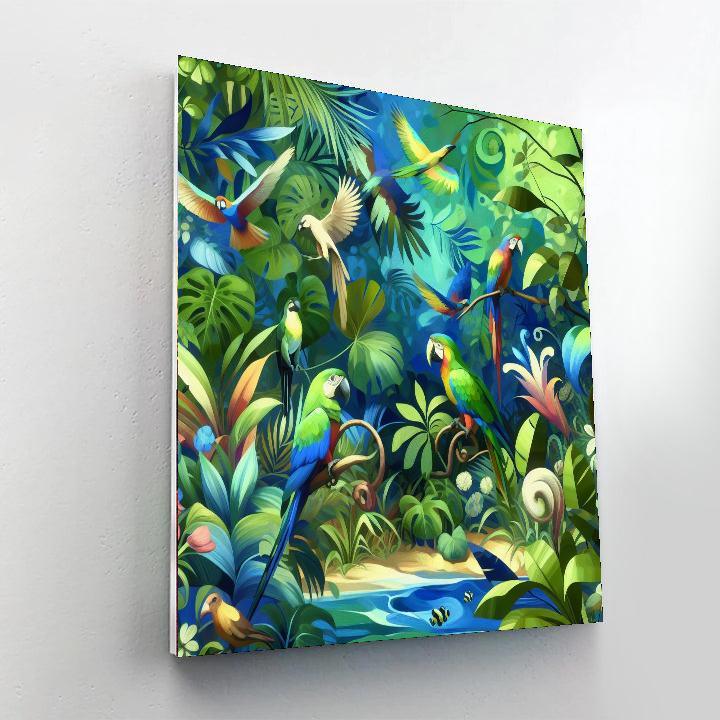 Colorful Rainforest Haven Paint By Color