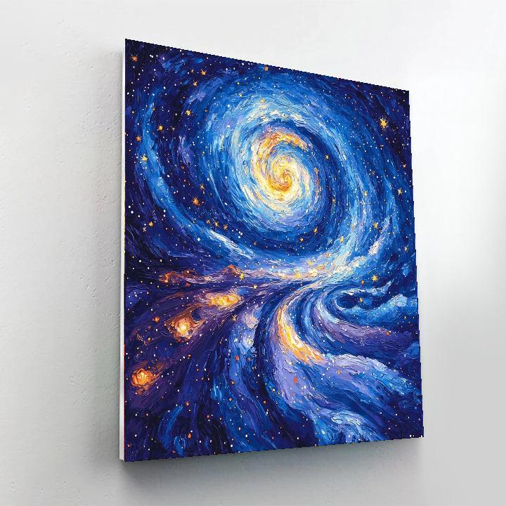 Vincent Van Gogh Inspired Galactic Whirlwind  Paint By Number