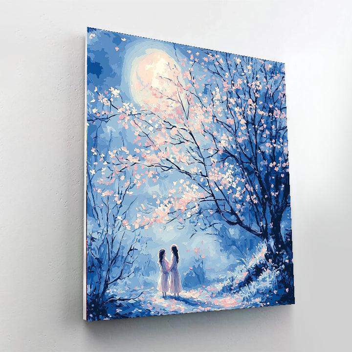 Under The Cherry Moon Number Painting
