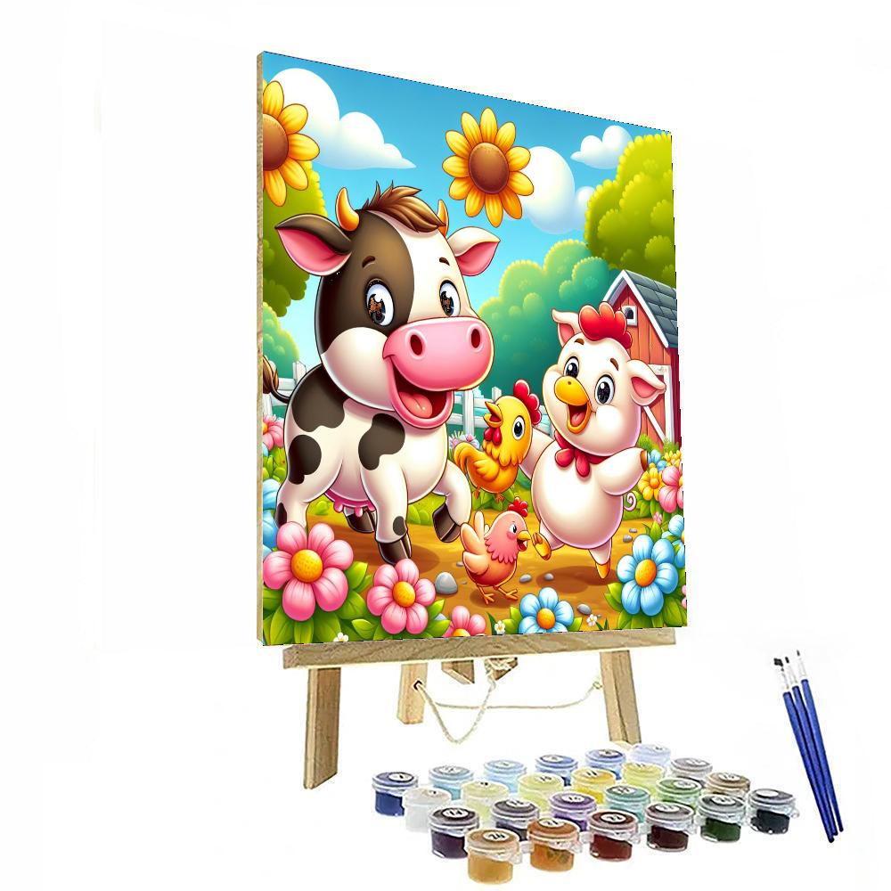 Cheery Farmyard Fun DIY Paint By Numbers