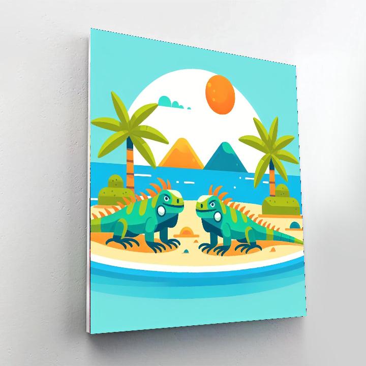 Imaginative Iguana Island Numbered Painting Kits