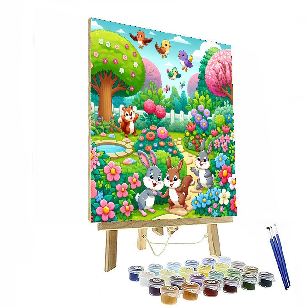 Friendly Garden Animals Paint By Numbers Art