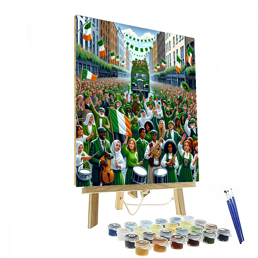 St. Patrick's Day Parade - Dublin, Ireland Painting By Numbers Kit