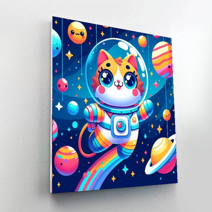 Astronaut Cat Exploration Paint By Number