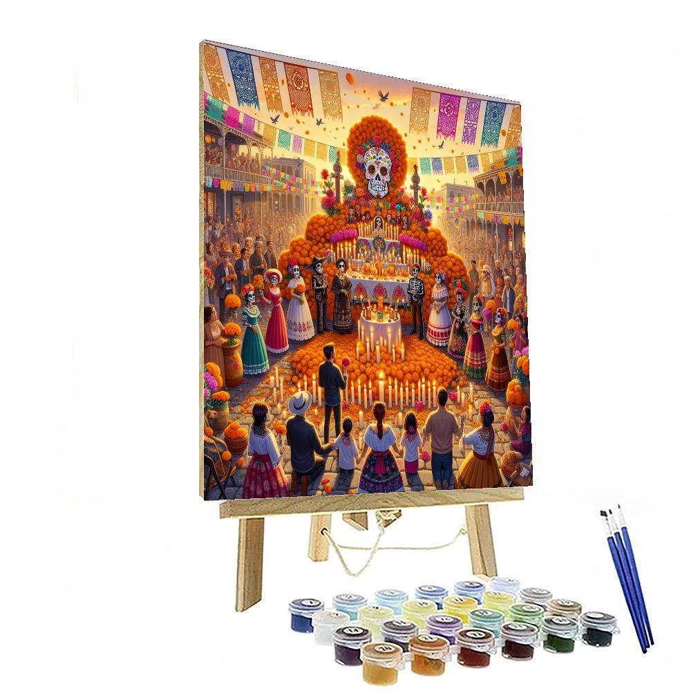 Día De Los Muertos - Mexico City Paint By Numbers Art