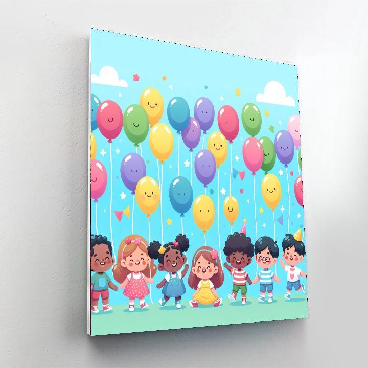 Festive Balloon Party Numbered Painting Kits