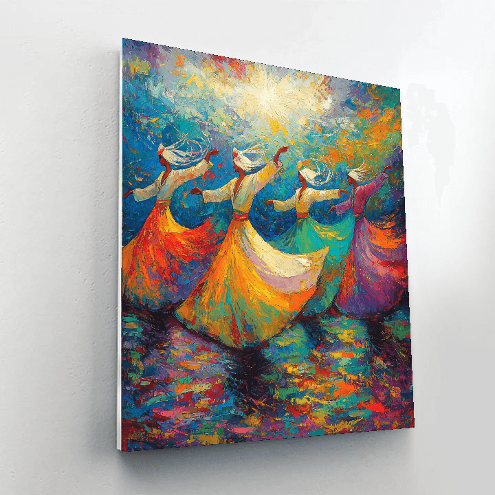 Wassily Kandinsky Inspired Whirling Dervishes In Motion  Paint By Numbers Kits