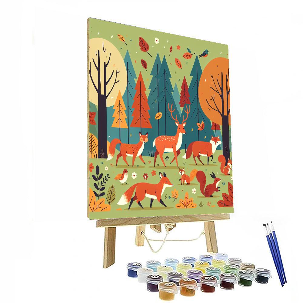 Woodland Wanderers Painting Number Kit