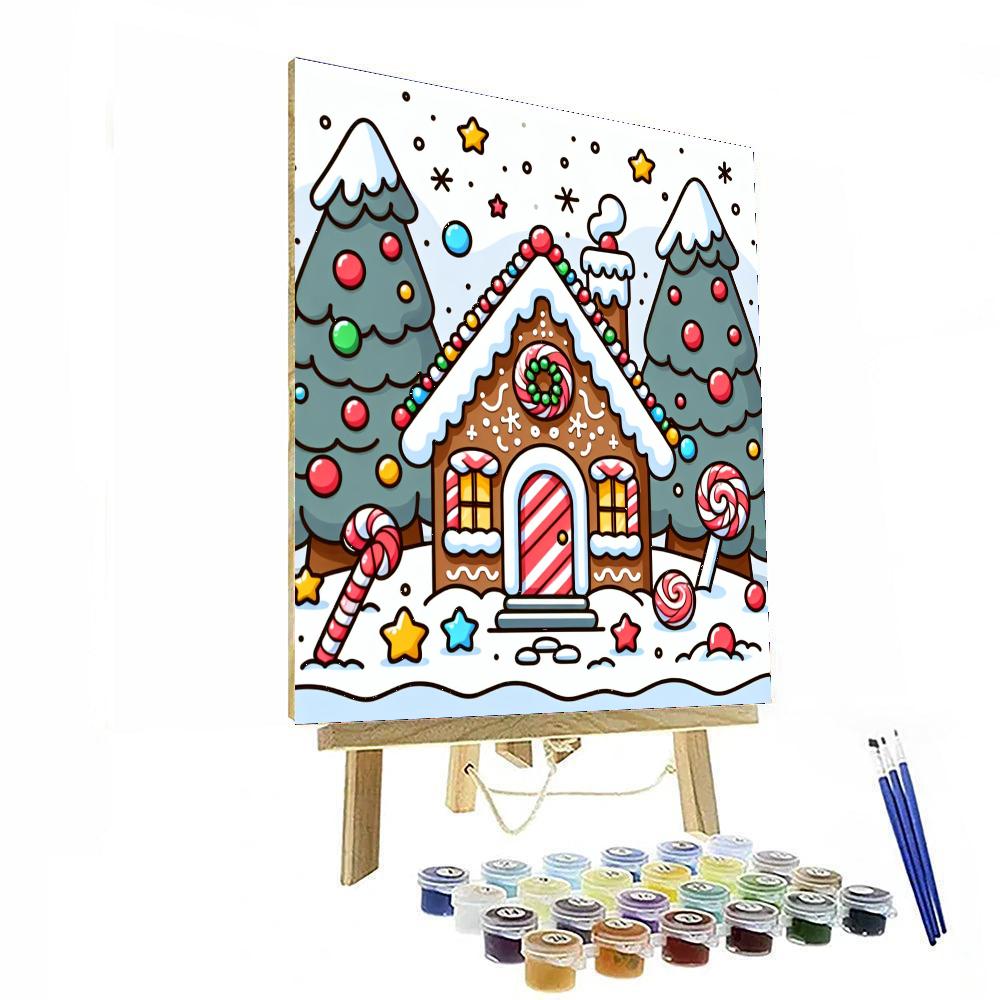 Gingerbread Holiday Painting By Numbers Kit
