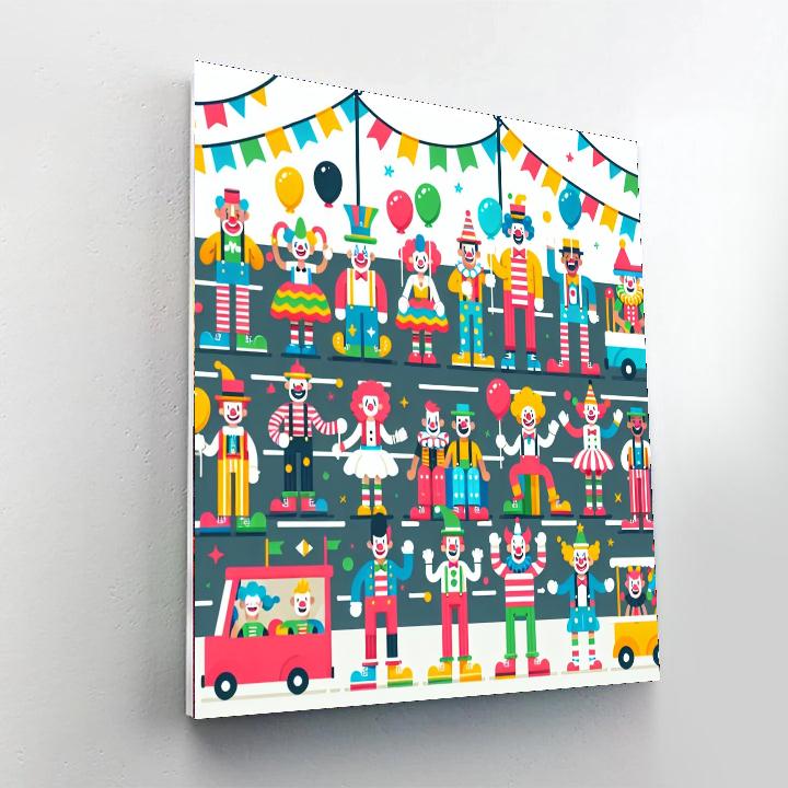 Jolly Clown Parade Numbered Painting Kits