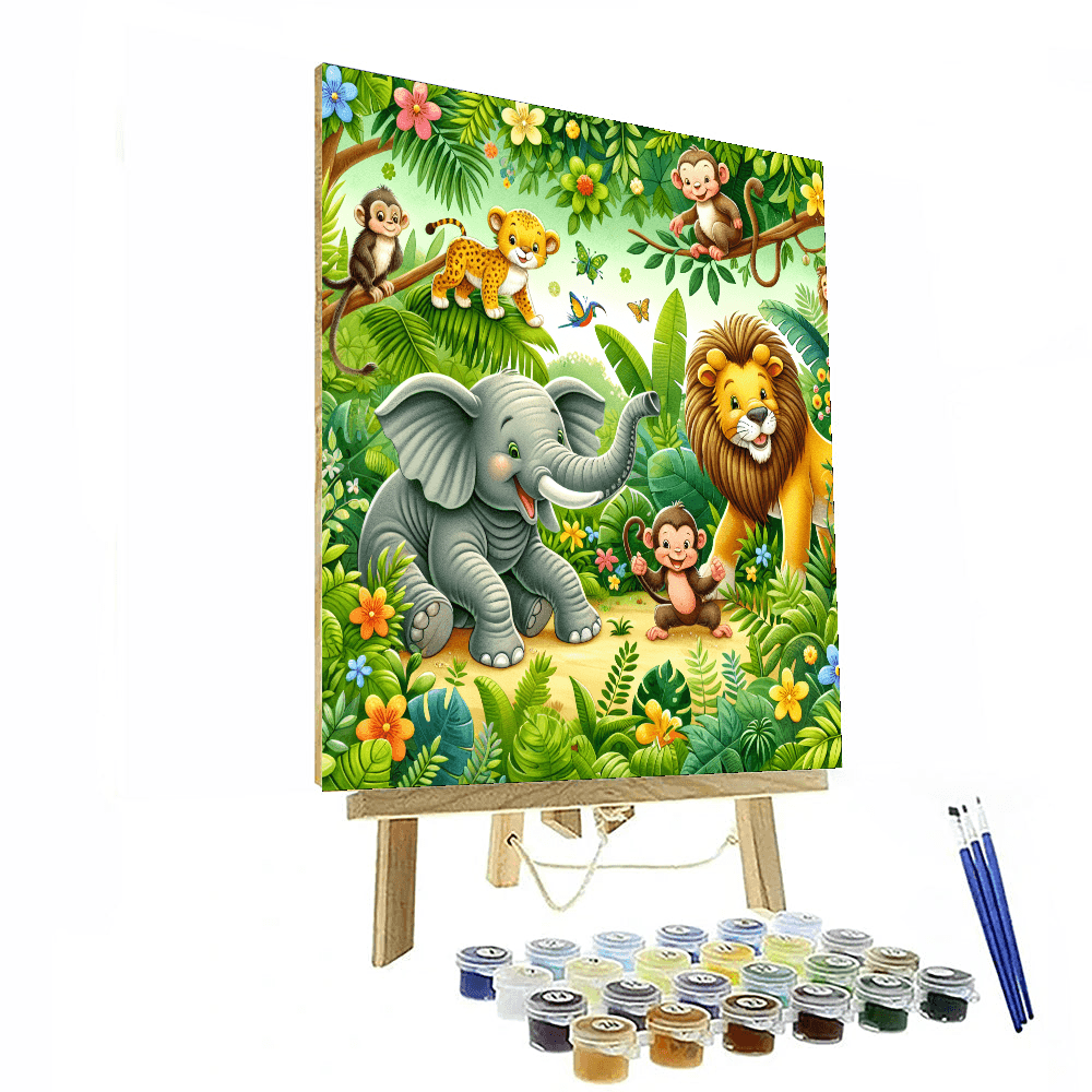 Friendly Jungle Safari - DIY Painting By Numbers Kit – Artistry Rack