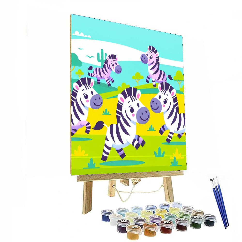 Zebra's Zany Zigzag Paint By Numbers