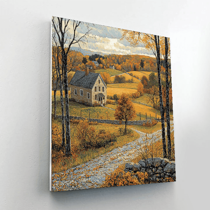 Andrew Wyeth Inspired Charming Rural Homestead  Paint By Numbers Kits