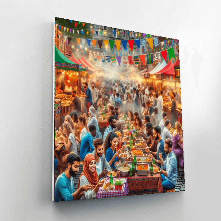 International Street Food Festival Number Painting