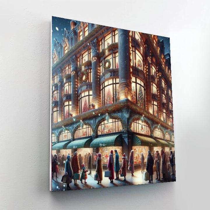 Harrods Christmas Celebration Number Painting