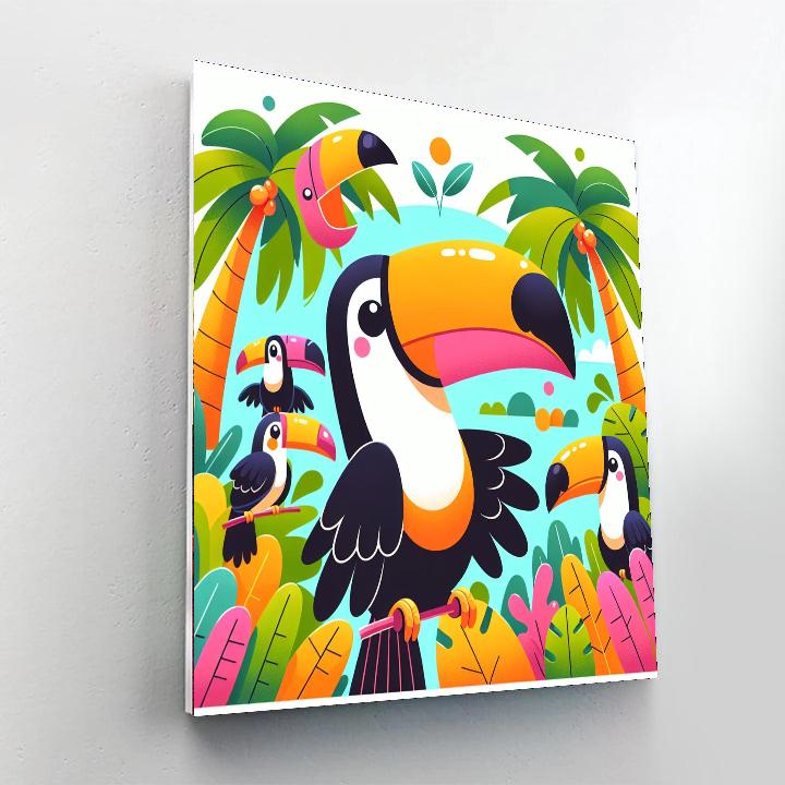 Tropical Toucan Tales Numbered Painting Kits