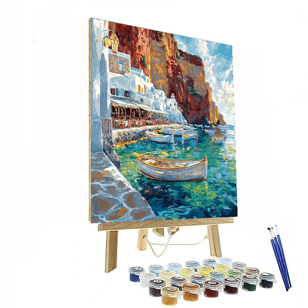 Santorini Ammoudi Bay - Greece DIY Paint By Numbers