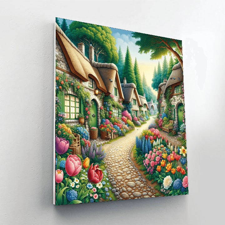 Fairytale Village Lane Number Painting